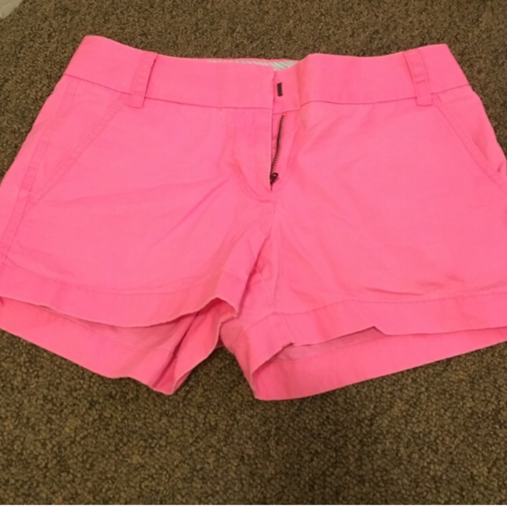 Pink J. Crew Chinco Shorts